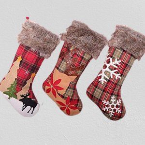Christmas Stocking Socks Decoration for Home Kitchen